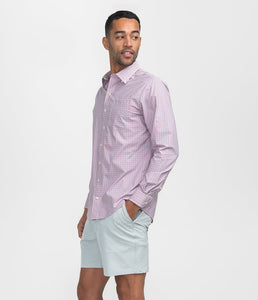 Southern Shirt Company Glendale Plaid LS Dress Shirt in Sorbet