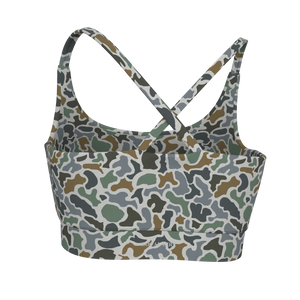 Local Girl Sports Bra in Localflage Bluff