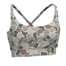 Load image into Gallery viewer, Local Girl Sports Bra in Forest Camo Flora