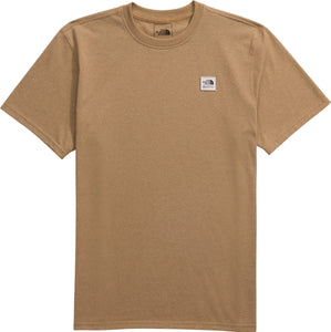 The North Face Men’s SS Heritage Patch Heathered Tee in Utility Brown