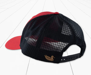 Southern Marsh Performance Trucker SM Fishing Hat Red