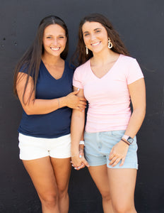 Basic V Neck Short Sleeve