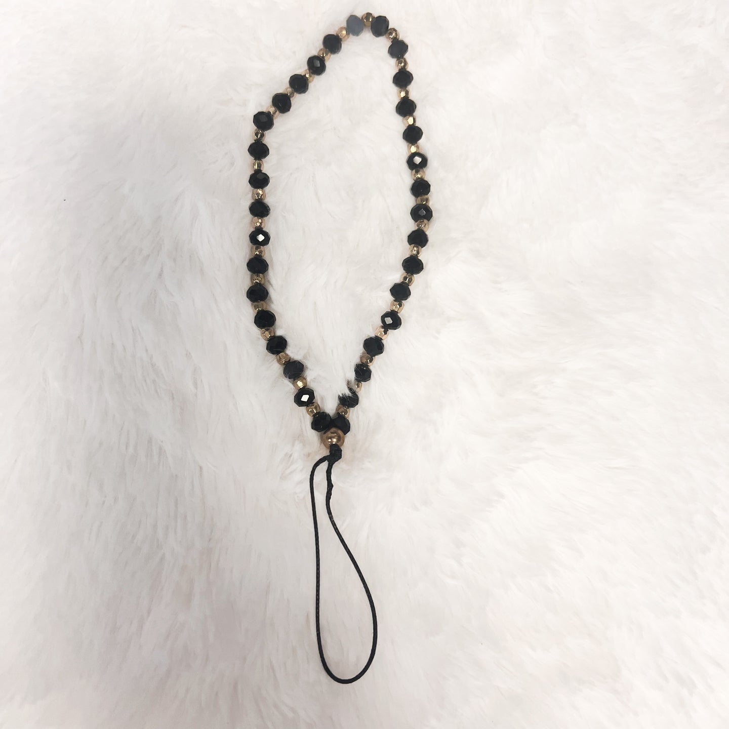 Glamorous Phone Strap- Black