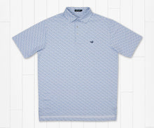Load image into Gallery viewer, Southern Marsh Flyline Palm &amp; Pineapples Performance Polo Royal Blue