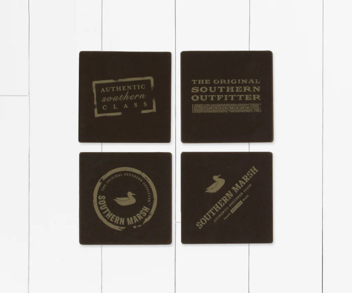 Southern Marsh Authentic Waxed Canvas Coaster Set