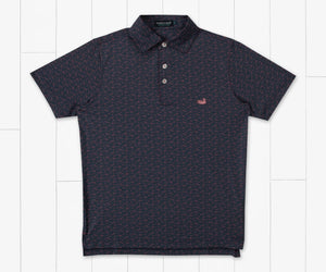 Southern Marsh Youth Flyline Offshore Performance Polo Navy & Pink