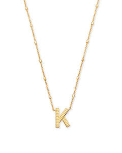 Letter Pendant Necklace - Gold