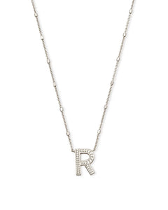 Letter Pendant Necklace - Silver